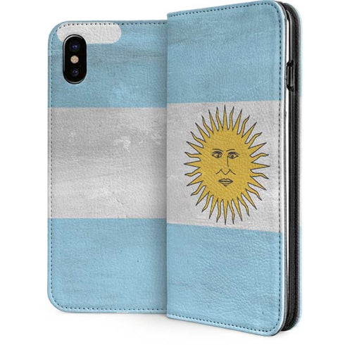 Argentina Flag Distressed iPhone 8 Folio Case
